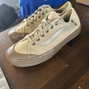 Vans Off‎ the Wall Hemp Khaki/Gum/Rasta Men trainer Shoes Size US men's 8 EUC